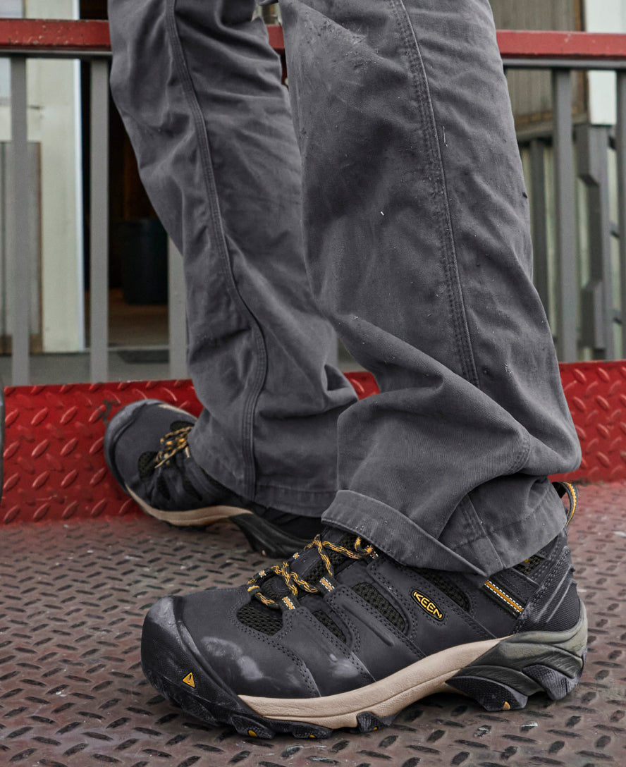 Men's Lansing Mid Waterproof (Steel Toe) Raven/Tawny Olive | Keen Outlet