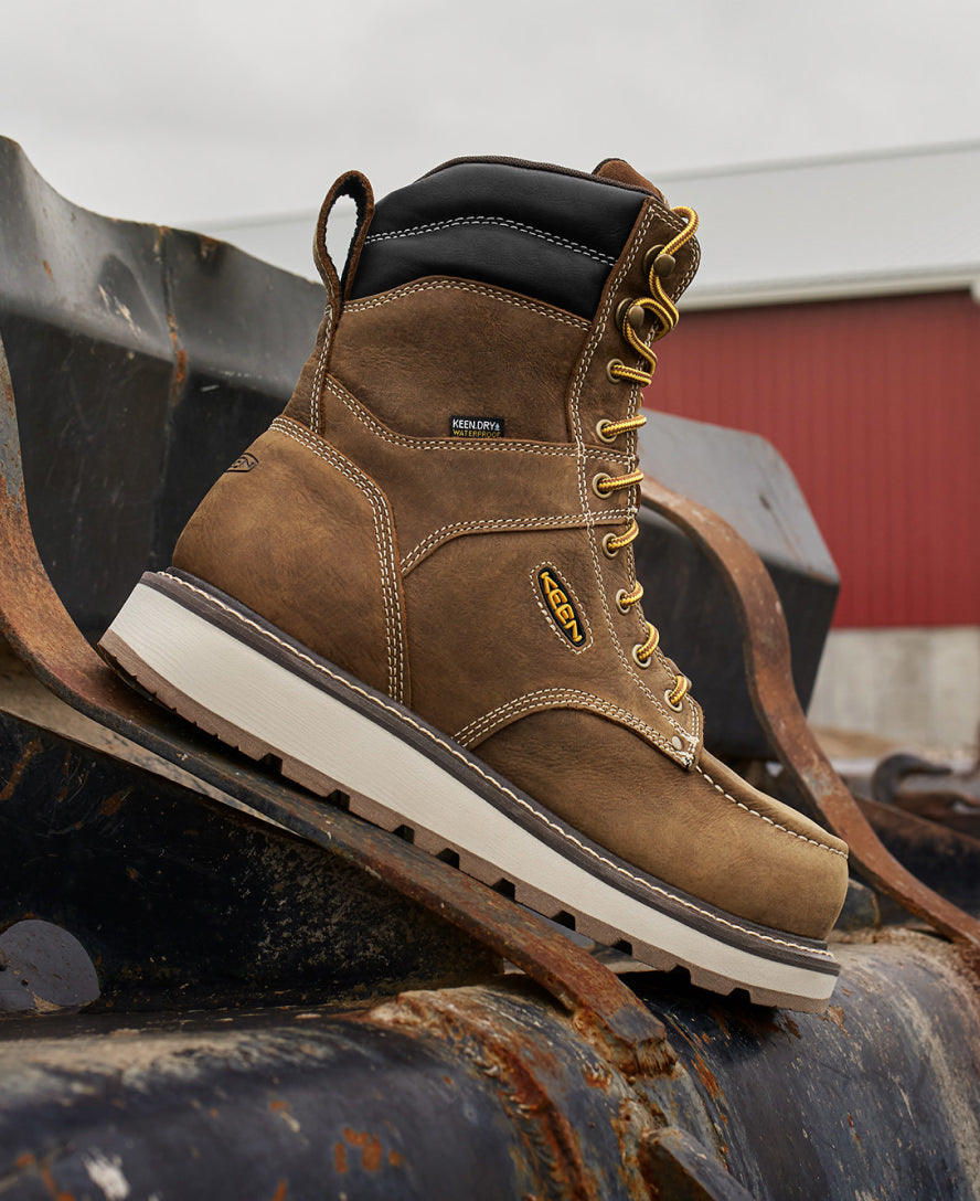 Men's Cincinnati 8" Waterproof Boot (Carbon Toe) Belgian/Sandshell | Keen Discount