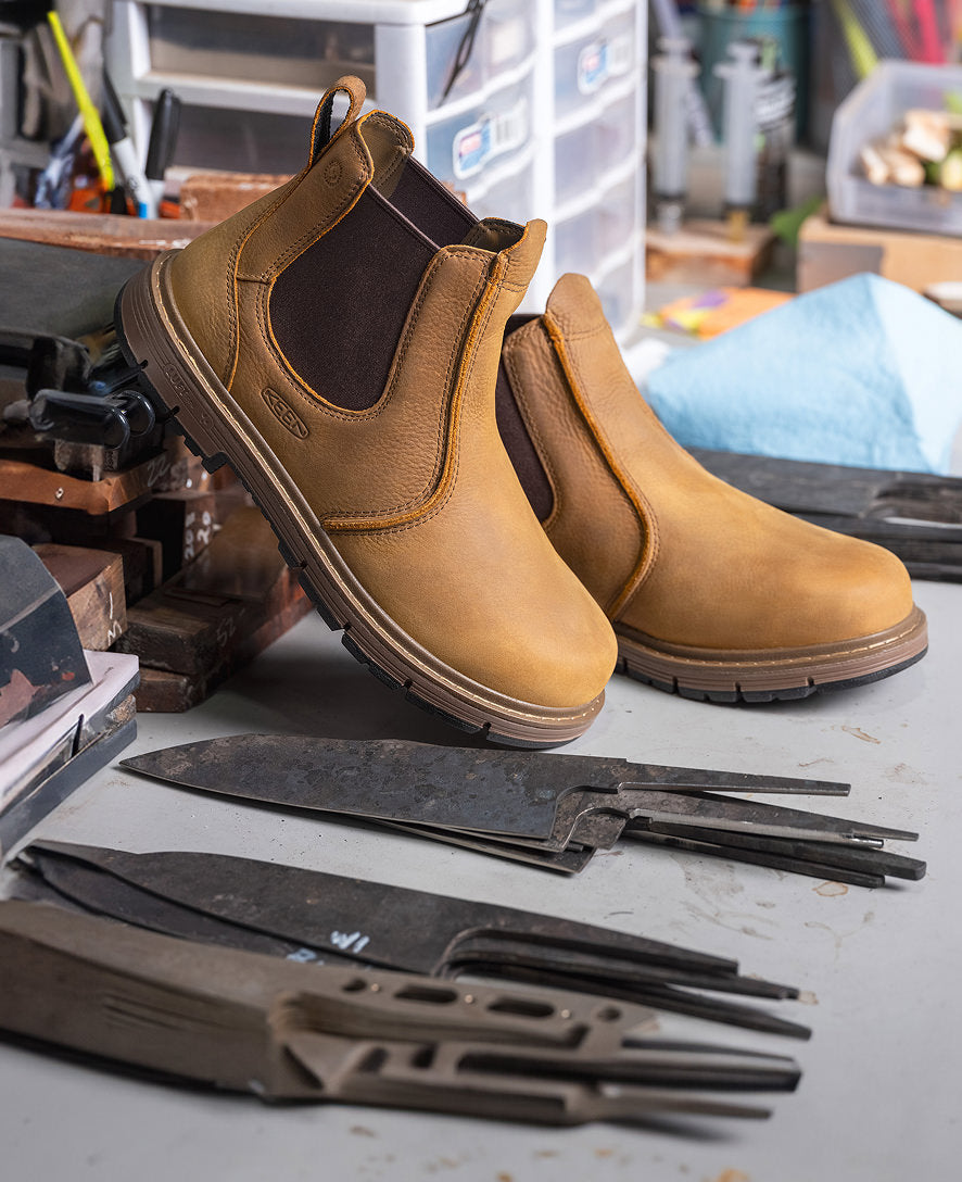 Men's San Jose Chelsea 90° Heel Boot (Soft Toe) Belgian/Gum | Keen Outlet