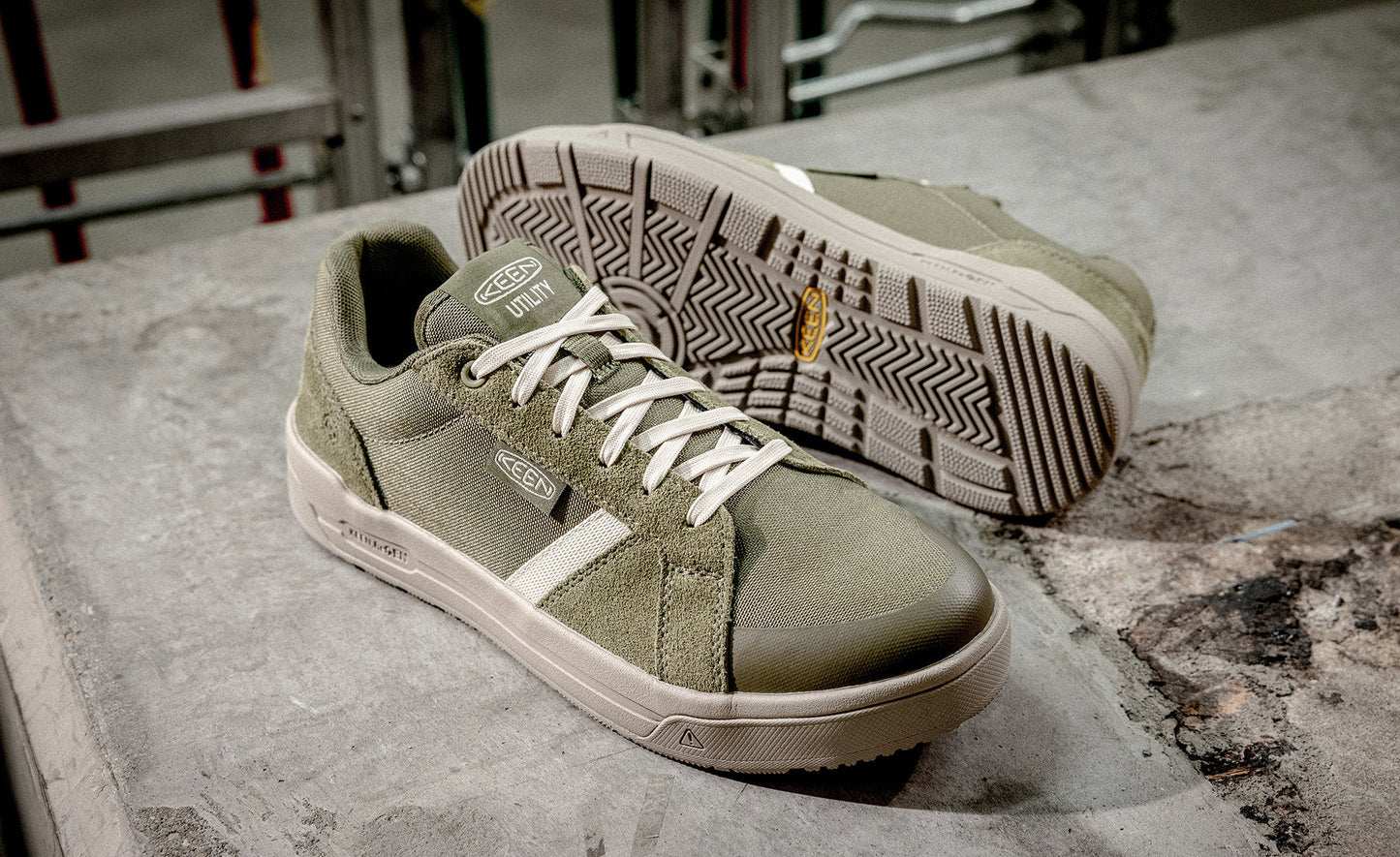 Men's Kenton Work Shoe (Soft Toe) Winter Moss/Birch / Keen Sale