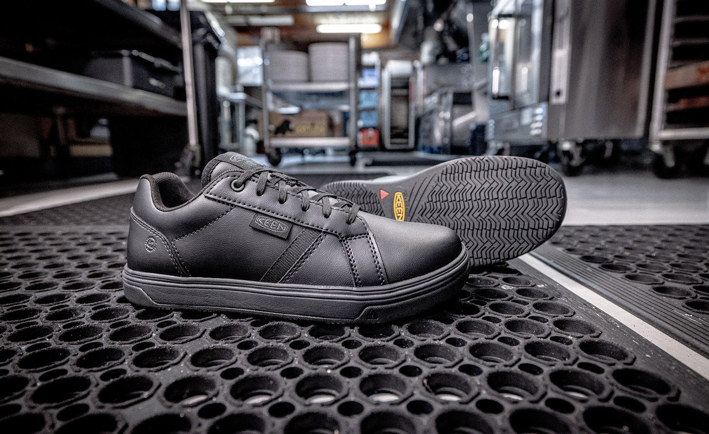 Men's Kenton WTX Work Shoe (Soft Toe) Black/Black | Kenn On Sale