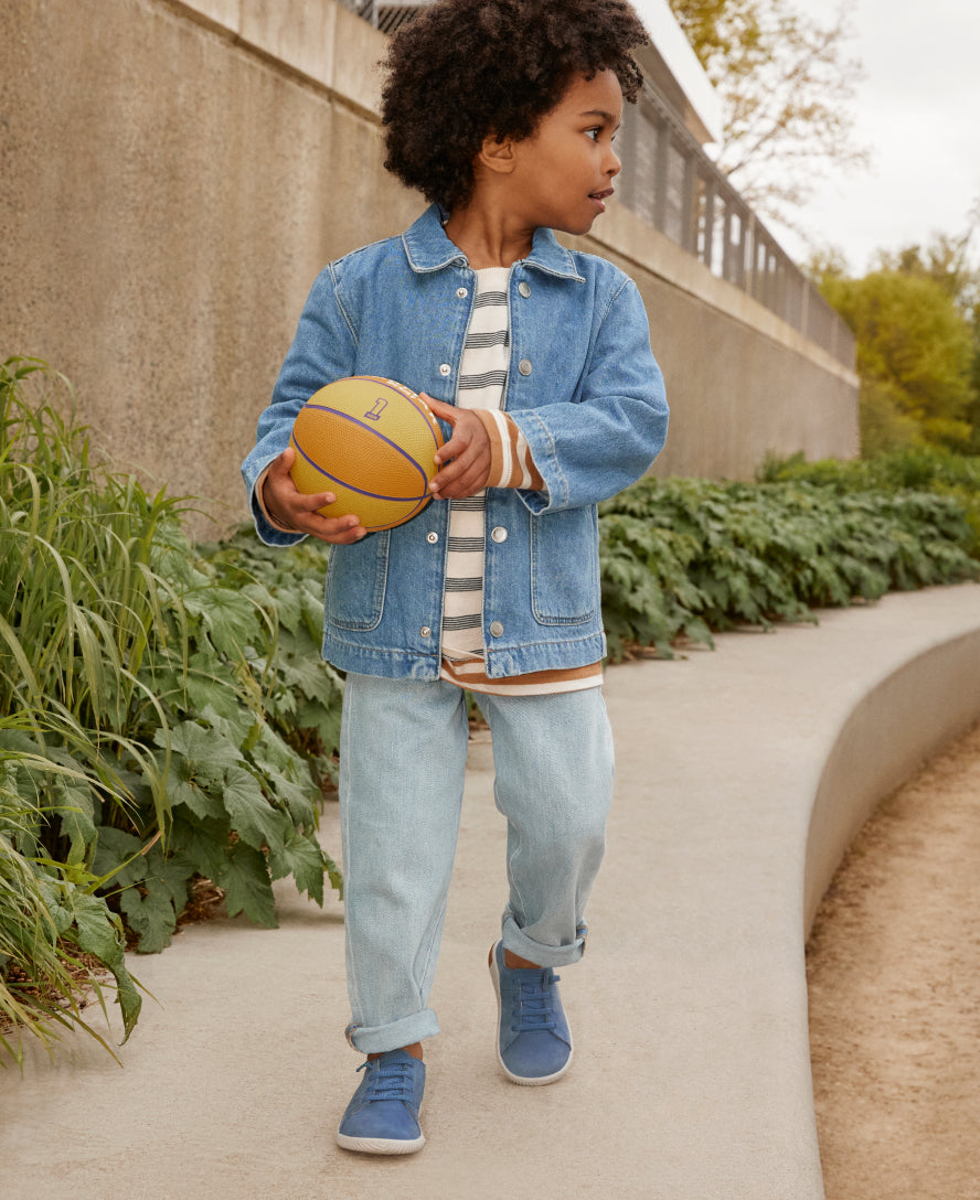 Little Kids' KNX Leather Sneaker Coronet Blue/Vapor / Keen Online