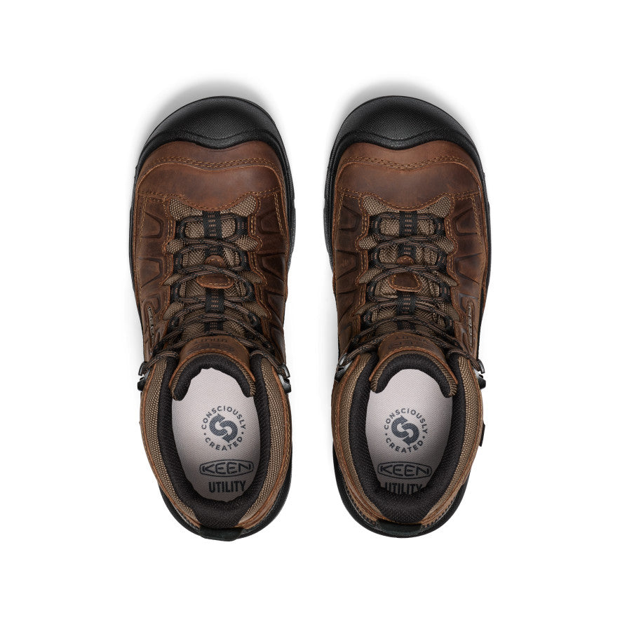 Men's Targhee IV Waterproof Work Boot (Carbon Toe) Dark Earth/Black | Keen Outlet