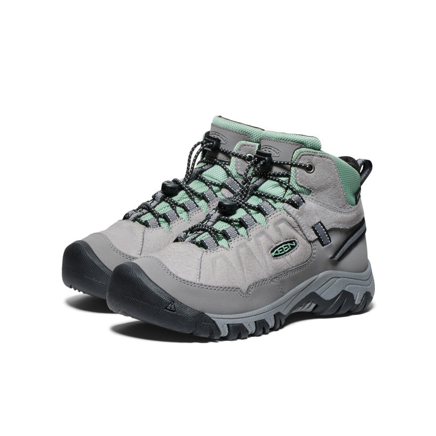 Big Kids' Targhee IV Waterproof Hiking Boot Alloy/Granite Green / Keen Sale