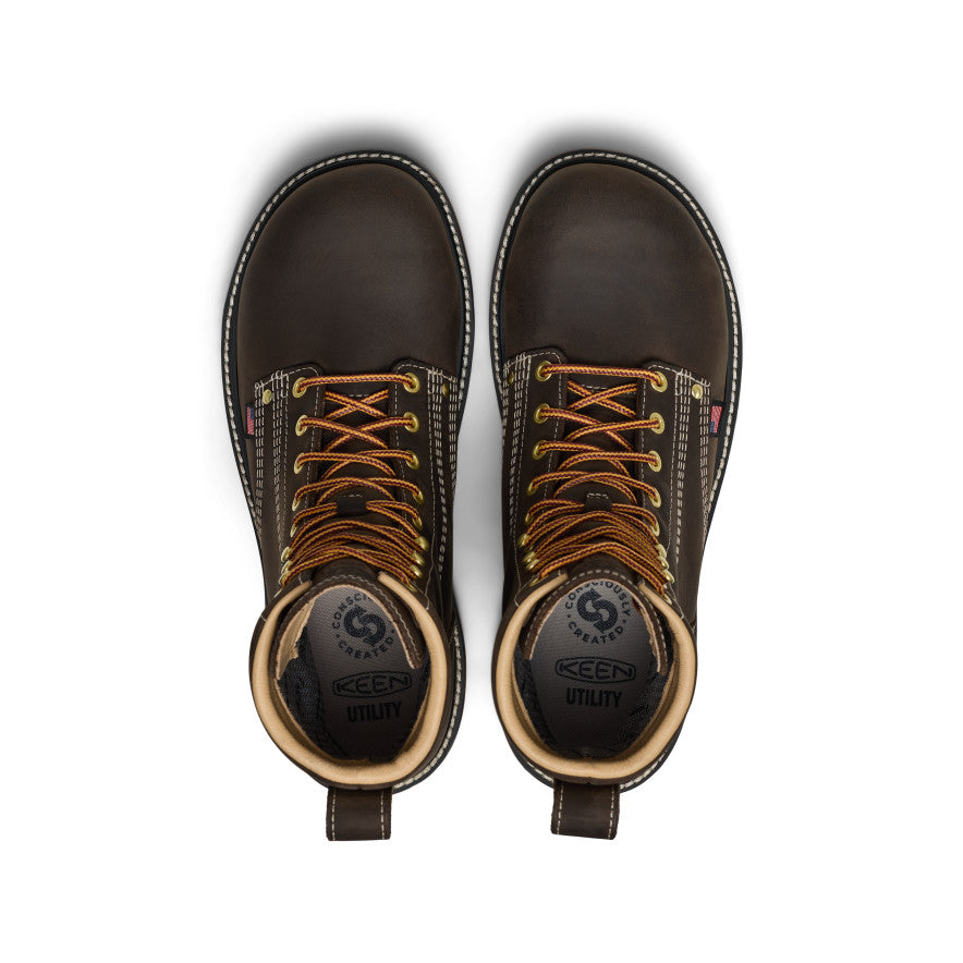 Men's Liberty 8" Waterproof 90° Heel Boot (Carbon Toe) Coffee Bean/Black / Keen Online