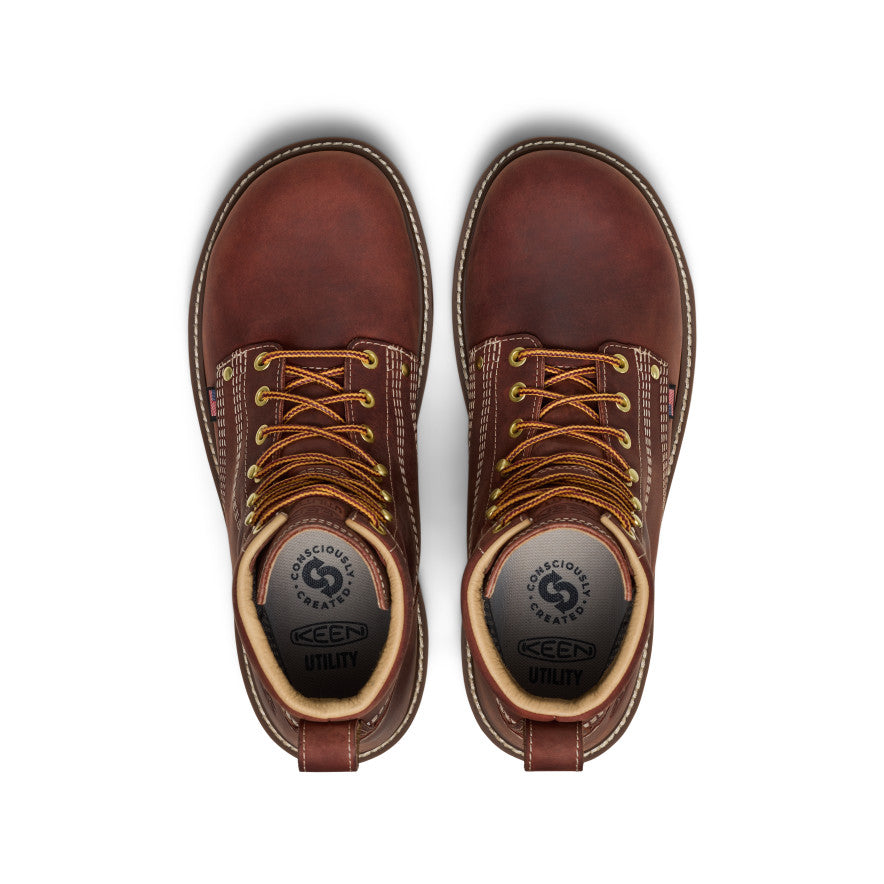 Men's Liberty 6" Waterproof 90° Heel Boot (Carbon Toe) Bombay Brown/Gum / Keen Sale