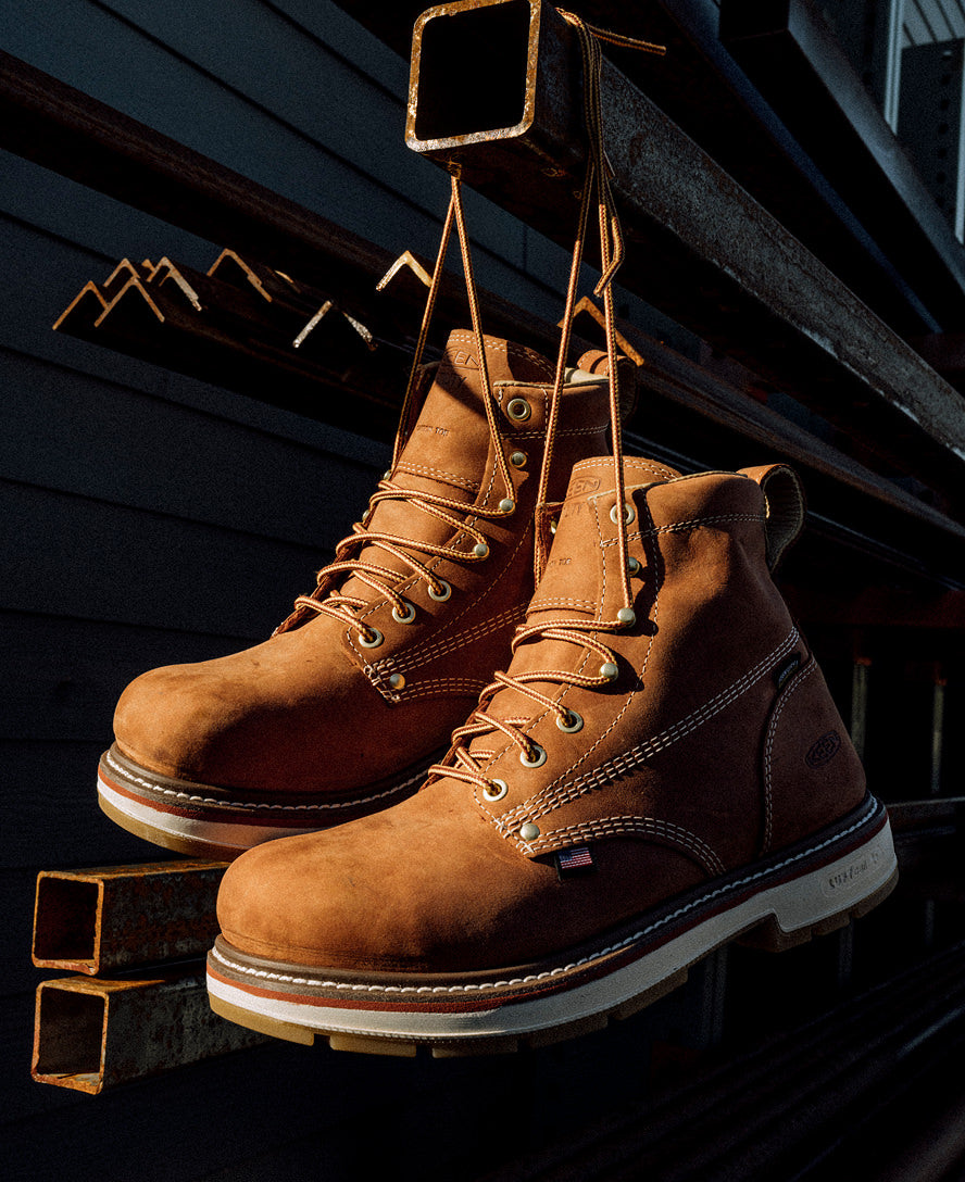 Men's Liberty 6" Waterproof 90° Heel Boot (Carbon Toe) Bombay Brown/Gum / Keen Sale