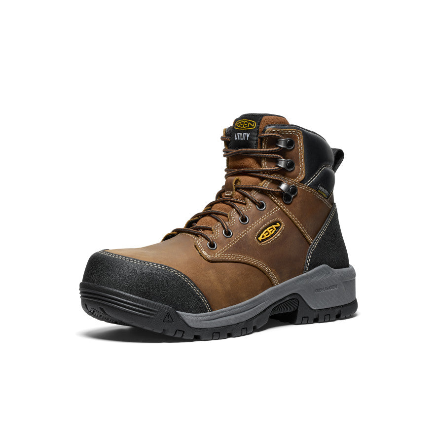 Men's CSA Evanston 6" Waterproof Boot (Carbon Toe) Bison/Black | Keen Outlet