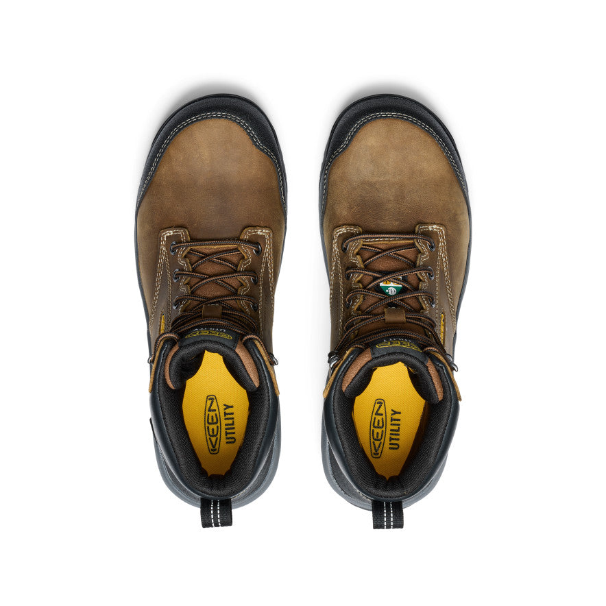 Men's CSA Evanston 6" Waterproof Boot (Carbon Toe) Bison/Black | Keen Outlet