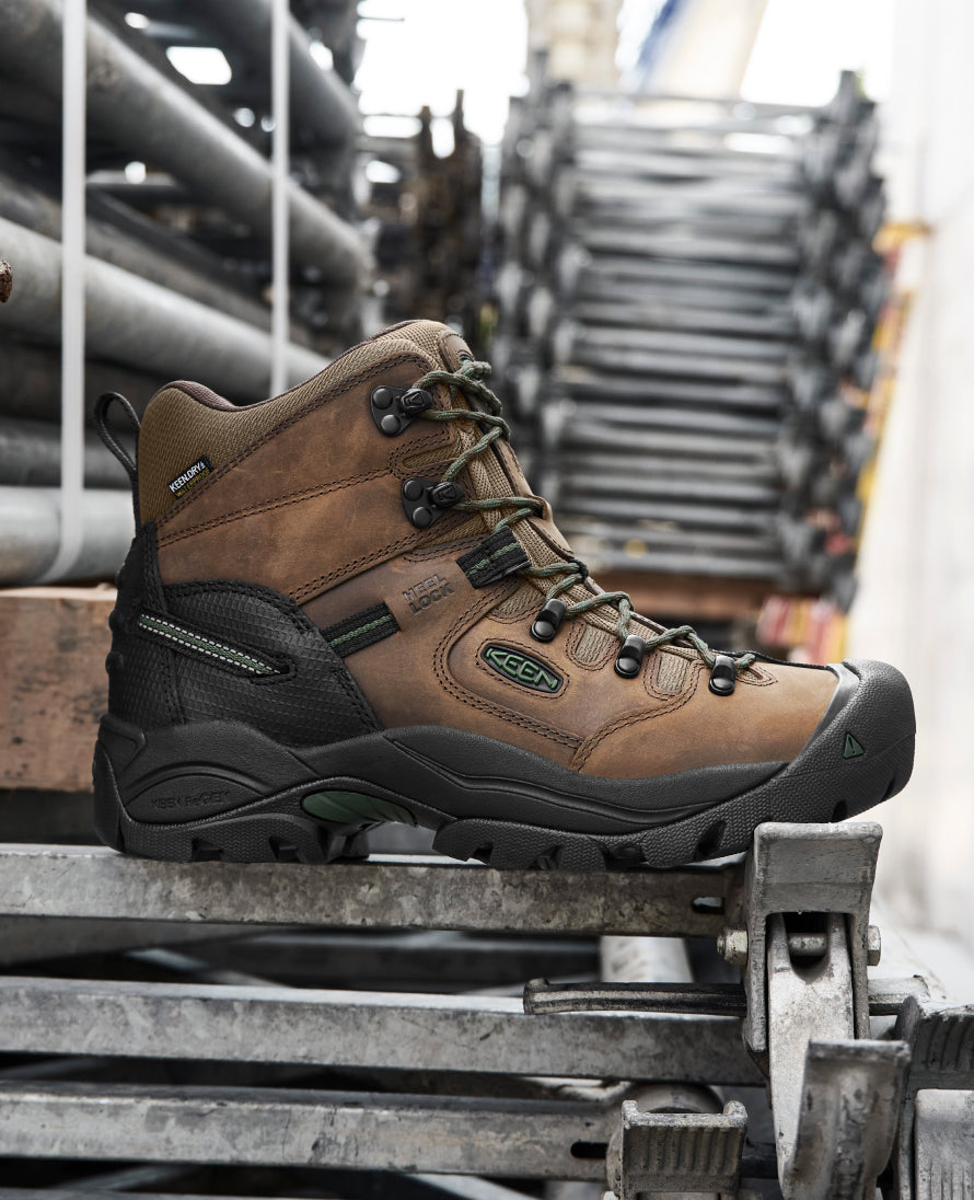 Men's Pittsburgh Energy 6" Waterproof Boot (Soft Toe) Cascade Brown/Black / Keen Online