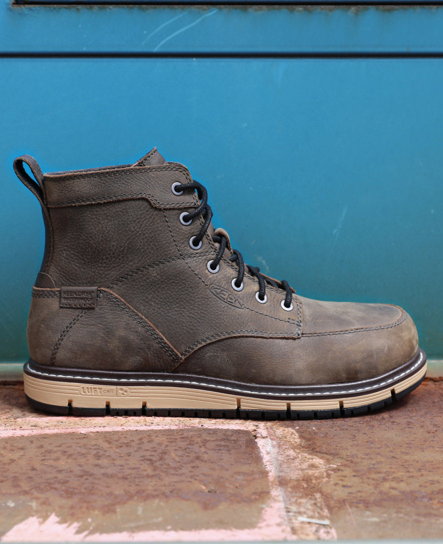 Men's San Jose 6" Waterproof Boot (Aluminum Toe) Cascade Brown/Black | Kenn On Sale