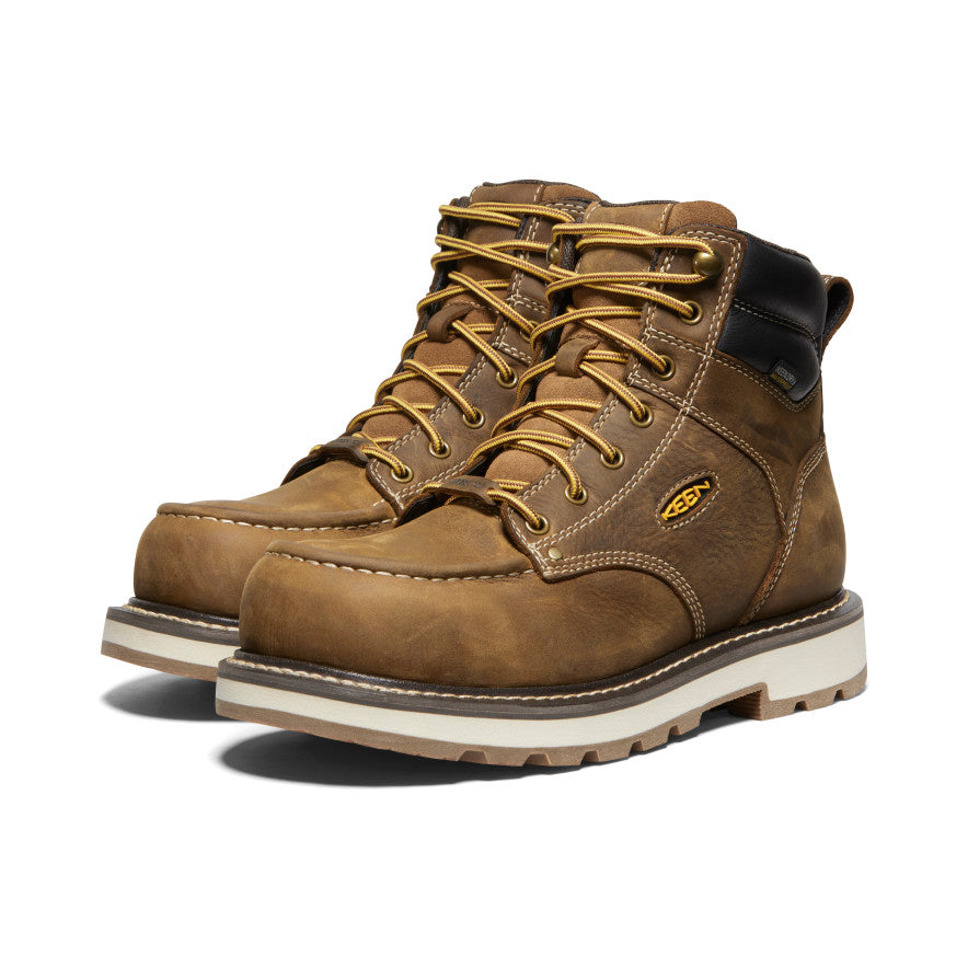 Men's Cincinnati 6" Waterproof 90° Heel Boot (Carbon Toe) Belgian/Sandshell / Keen Sale