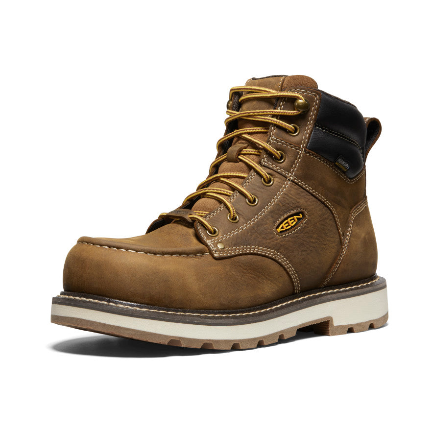 Men's Cincinnati 6" Waterproof 90° Heel Boot (Carbon Toe) Belgian/Sandshell / Keen Sale