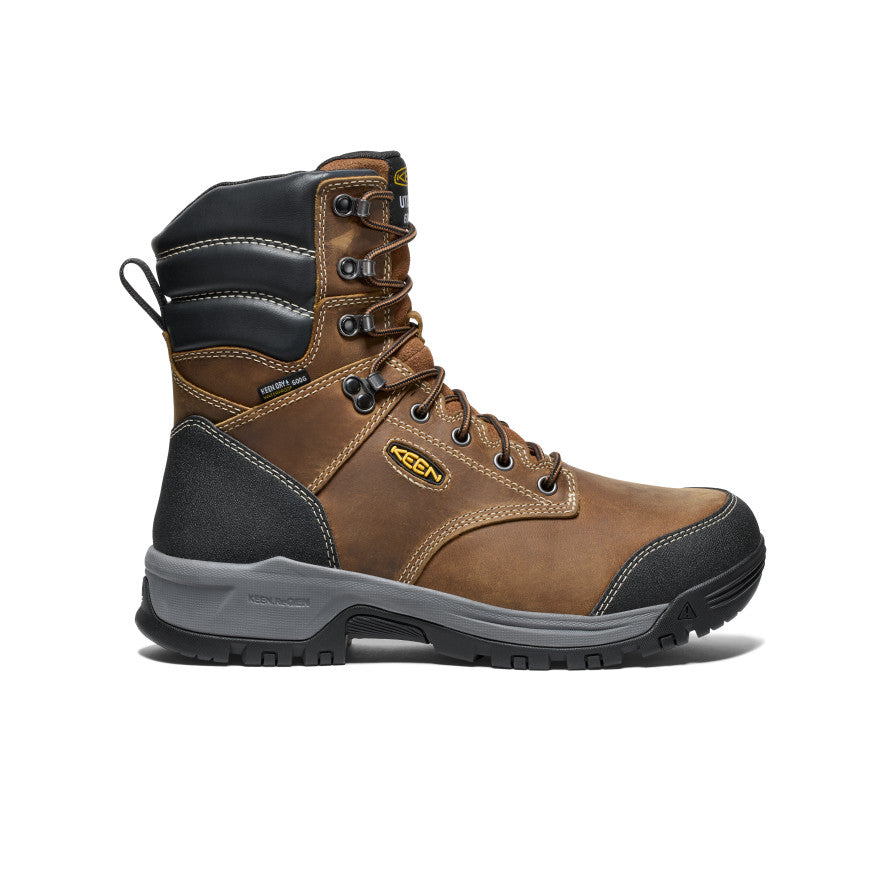 Men's Evanston 8" Insulated Waterproof Boot (Soft Toe) Bison/Black | Keen Discount