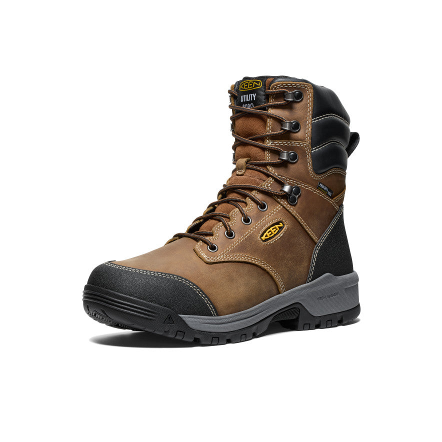 Men's Evanston 8" Insulated Waterproof Boot (Soft Toe) Bison/Black | Keen Discount