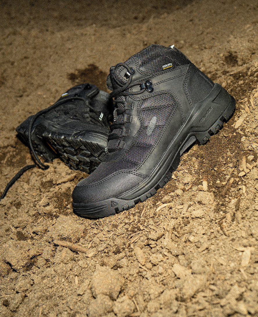 Men's Skokie Waterproof Work Boot (Soft Toe) Black/Black / Keen Sale