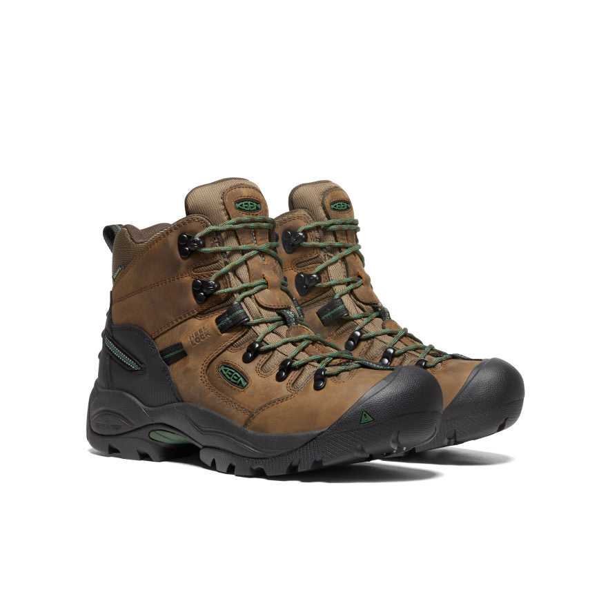 Men's Pittsburgh Energy 6" Waterproof Boot (Soft Toe) Cascade Brown/Greener Pastures | Keen Discount