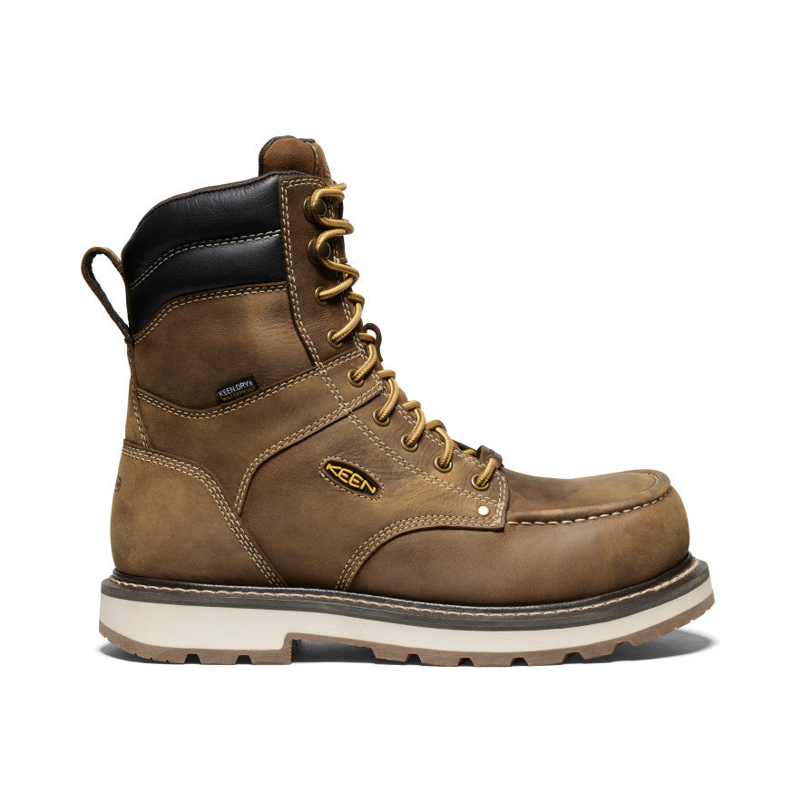 Men's Cincinnati 8" Waterproof 90° Heel Boot (Carbon Toe) Belgian/Sandshell / Keen For sale