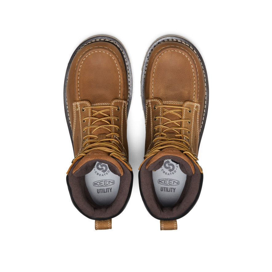 Men's Cincinnati 8" Waterproof 90° Heel Boot (Carbon Toe) Belgian/Sandshell / Keen For sale