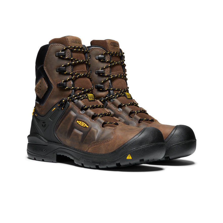 Men's Dover 8" Waterproof Boot (Carbon Toe) Dark Earth/Black | Keen Outlet