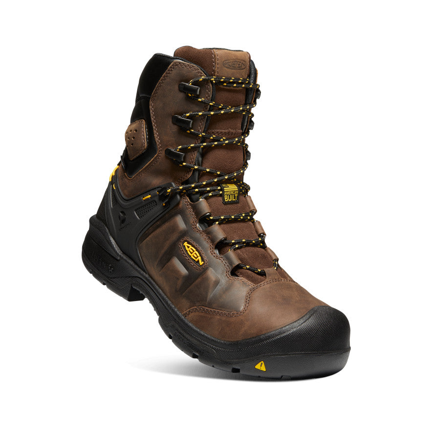 Men's Dover 8" Waterproof Boot (Carbon Toe) Dark Earth/Black | Keen Outlet