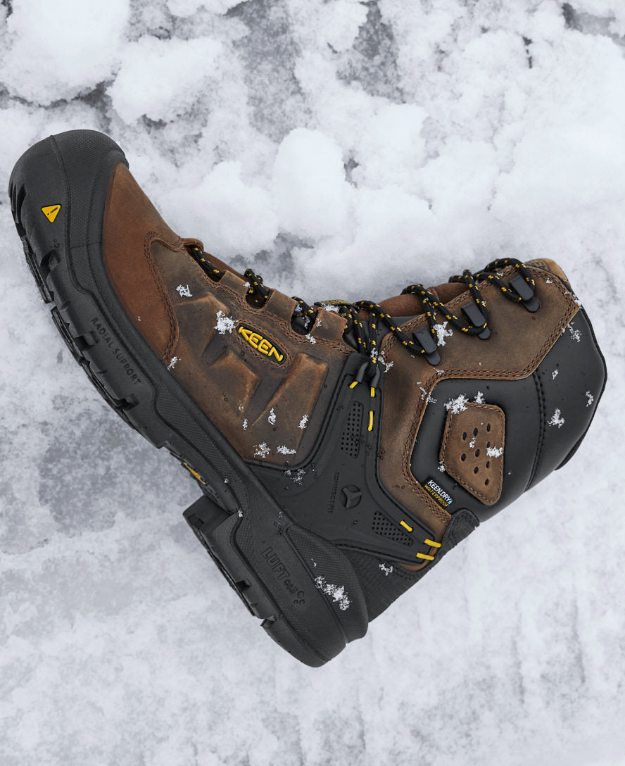 Men's Dover 8" Waterproof Boot (Carbon Toe) Dark Earth/Black | Keen Outlet