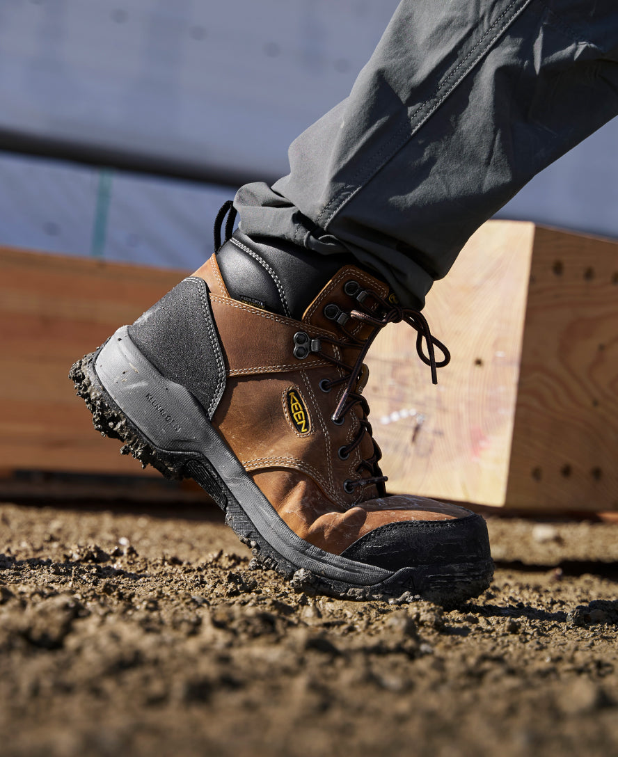 Men's Evanston 6" Waterproof Boot (Carbon Toe) Bison/Black / Keen For sale