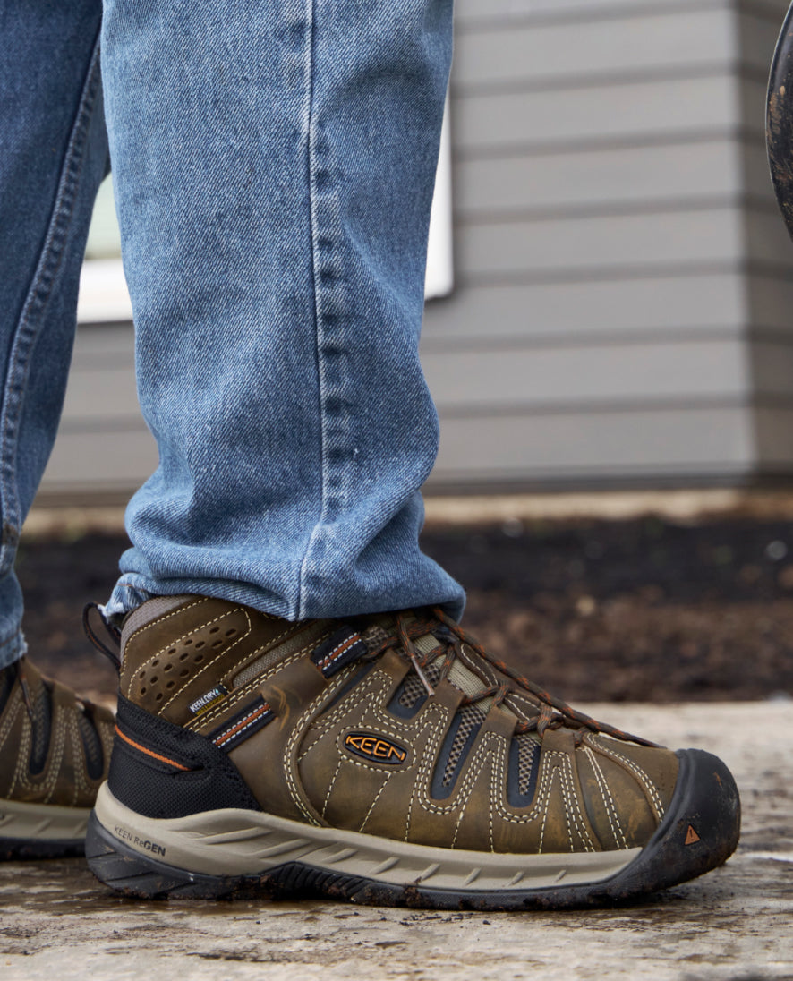 Men's Flint II Waterproof Mid (Soft Toe) Black Olive/Brindle | Kenn On Sale