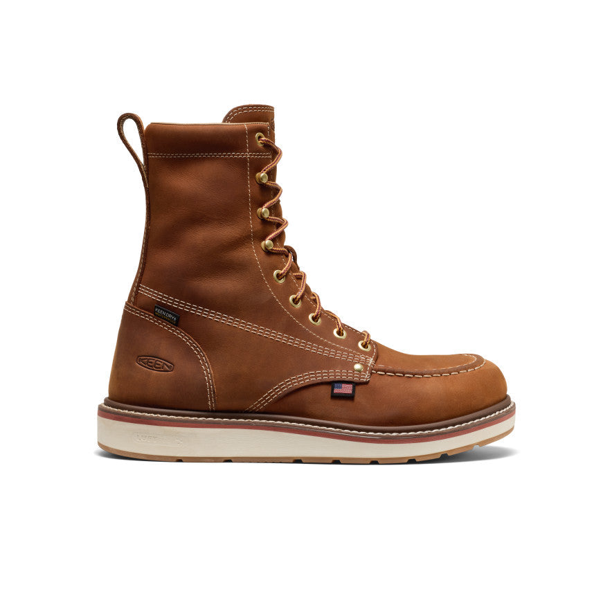 Men's Liberty 8" Waterproof Boot (Soft Toe) Leather Brown/Birch | Keen Outlet
