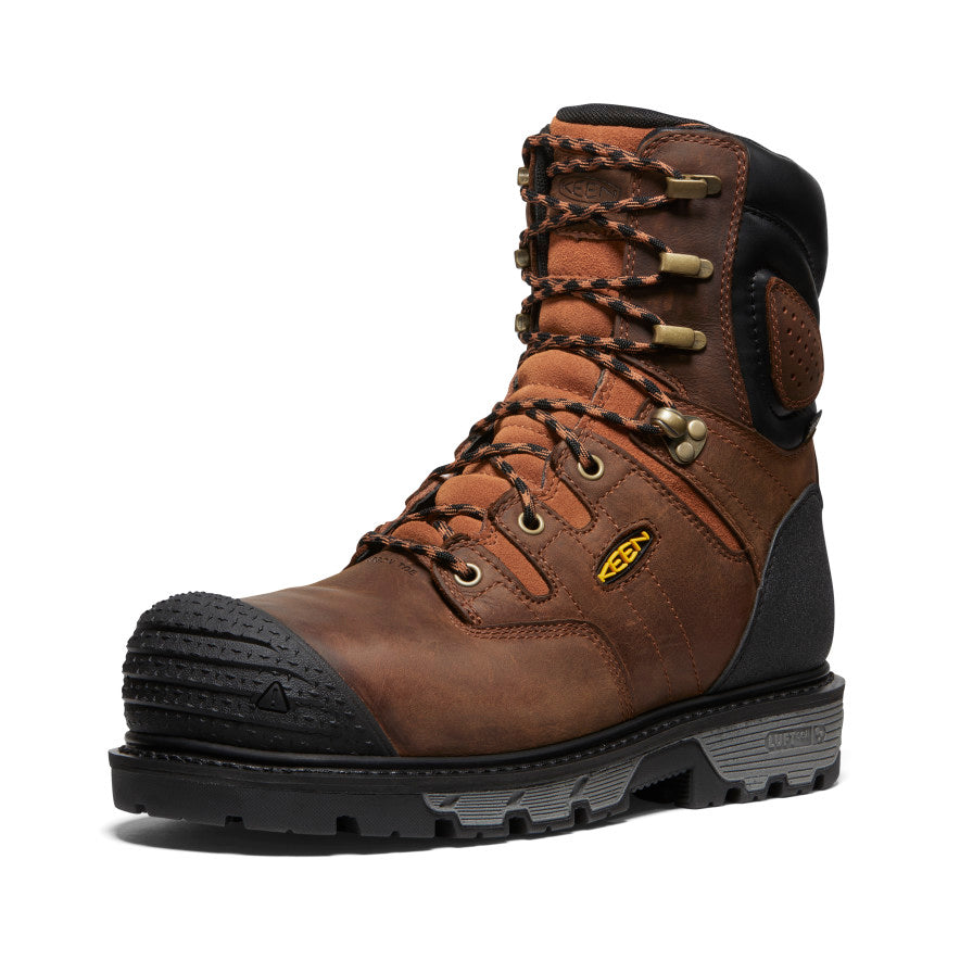 Men's Camden 8" Insulated Waterproof Boot (Carbon Toe) Leather Brown/Black / Keen Online