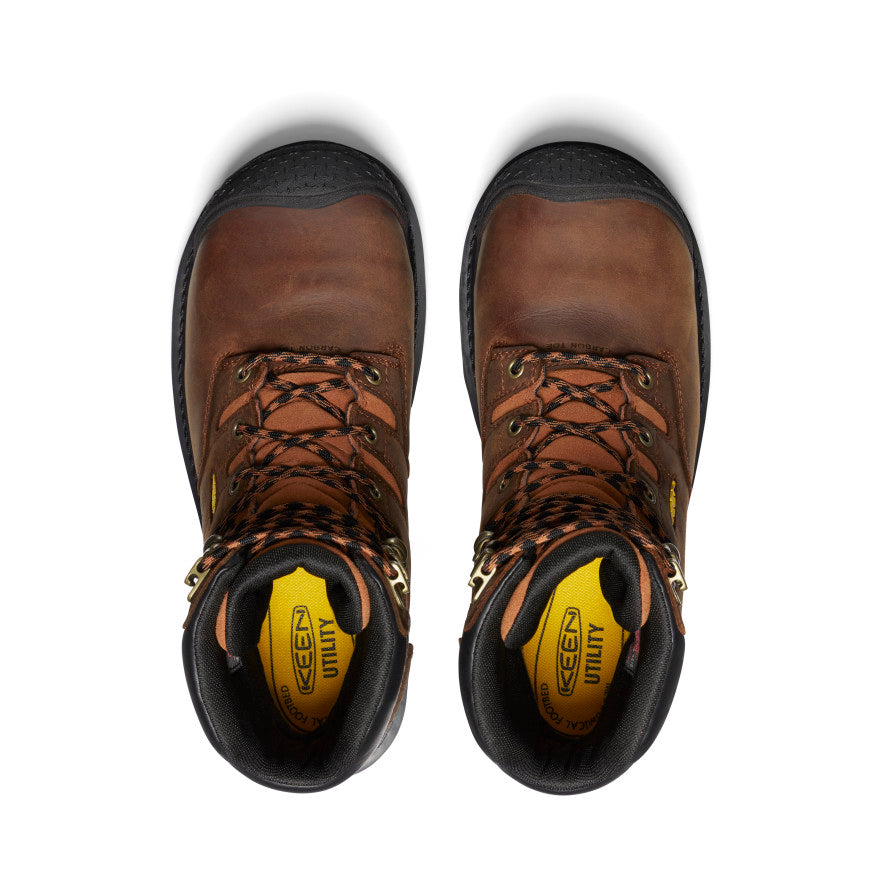 Men's Camden 8" Insulated Waterproof Boot (Carbon Toe) Leather Brown/Black / Keen Online