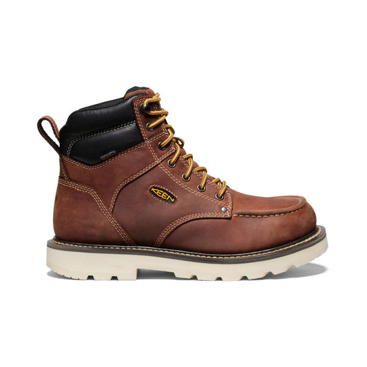 Men's Cincinnati 6" Waterproof 90° Heel Boot (Soft Toe) Tuscan Red/Sandshell / Keen Sale