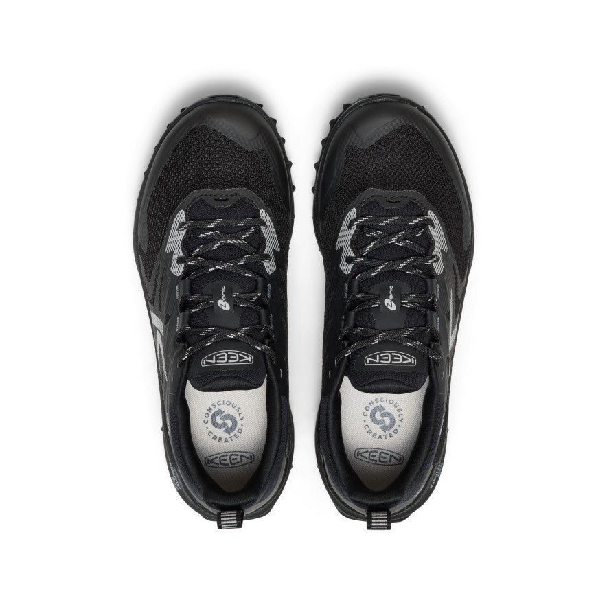Men's Zionic NXT Waterproof Hiking Shoe Triple Black / Keen For sale