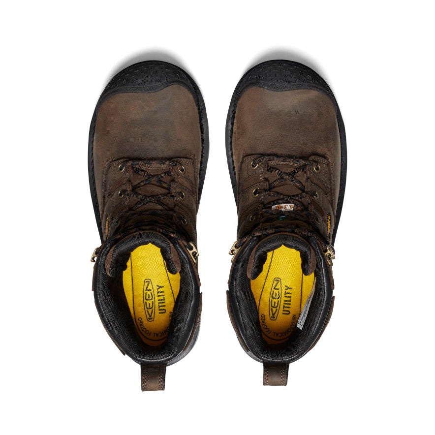 Men's CSA Camden 6" Waterproof Boot (Carbon Toe) Dark Earth/Black | Keen Outlet
