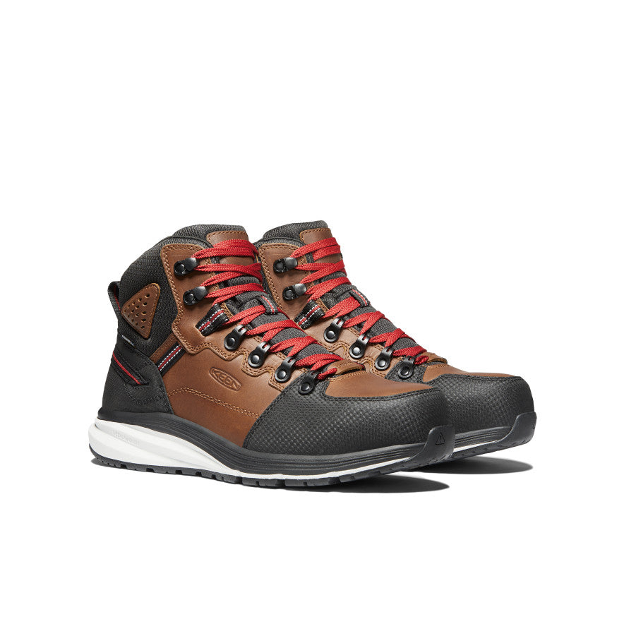 Men's Red Hook Waterproof Boot (Carbon Toe) Tobacco/Black / Keen Online