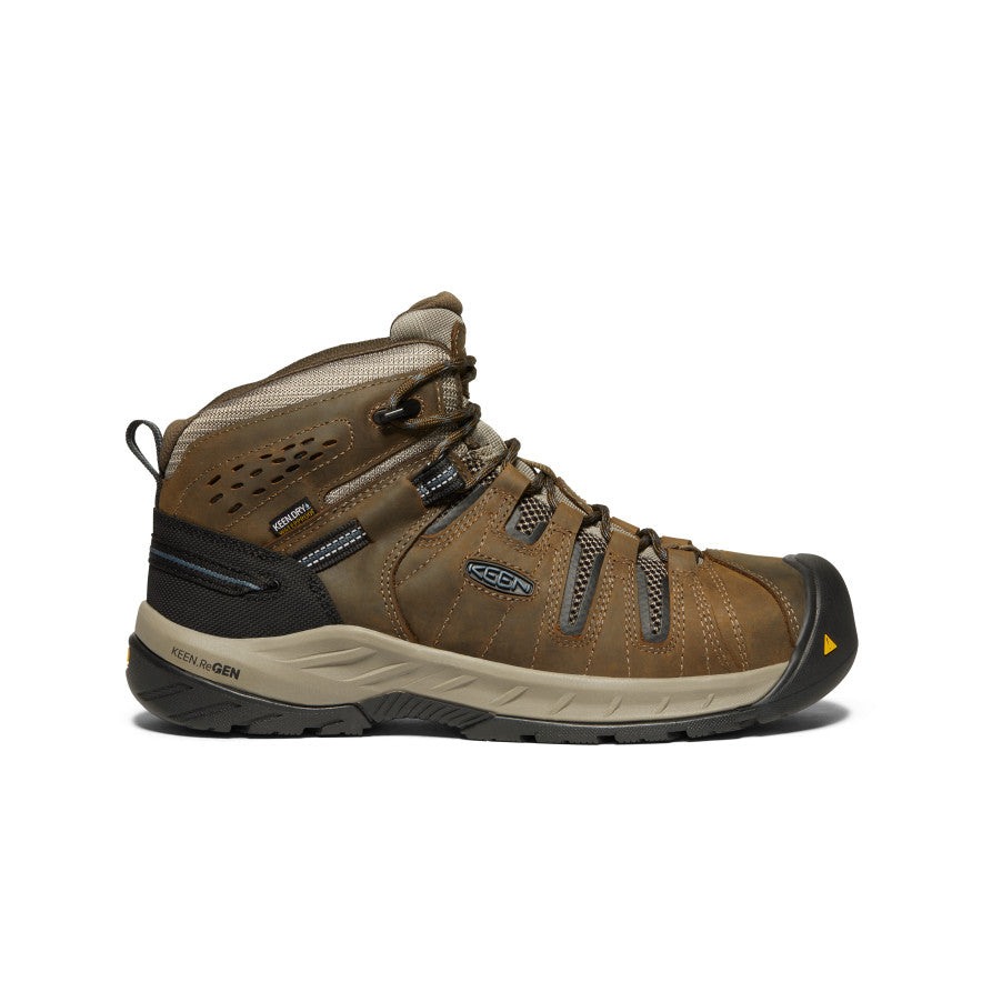 Men's Flint II Waterproof Boot (Steel Toe) Cascade Brown/Orion Blue / Keen Sale