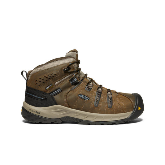 Men's Flint II Waterproof Boot (Steel Toe) Cascade Brown/Orion Blue / Keen Sale