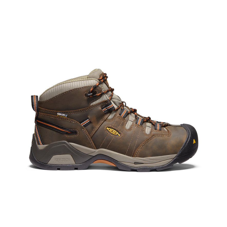 Men's Detroit XT Waterproof Boot (Soft Toe) Black Olive/Leather Brown | Kenn On Sale