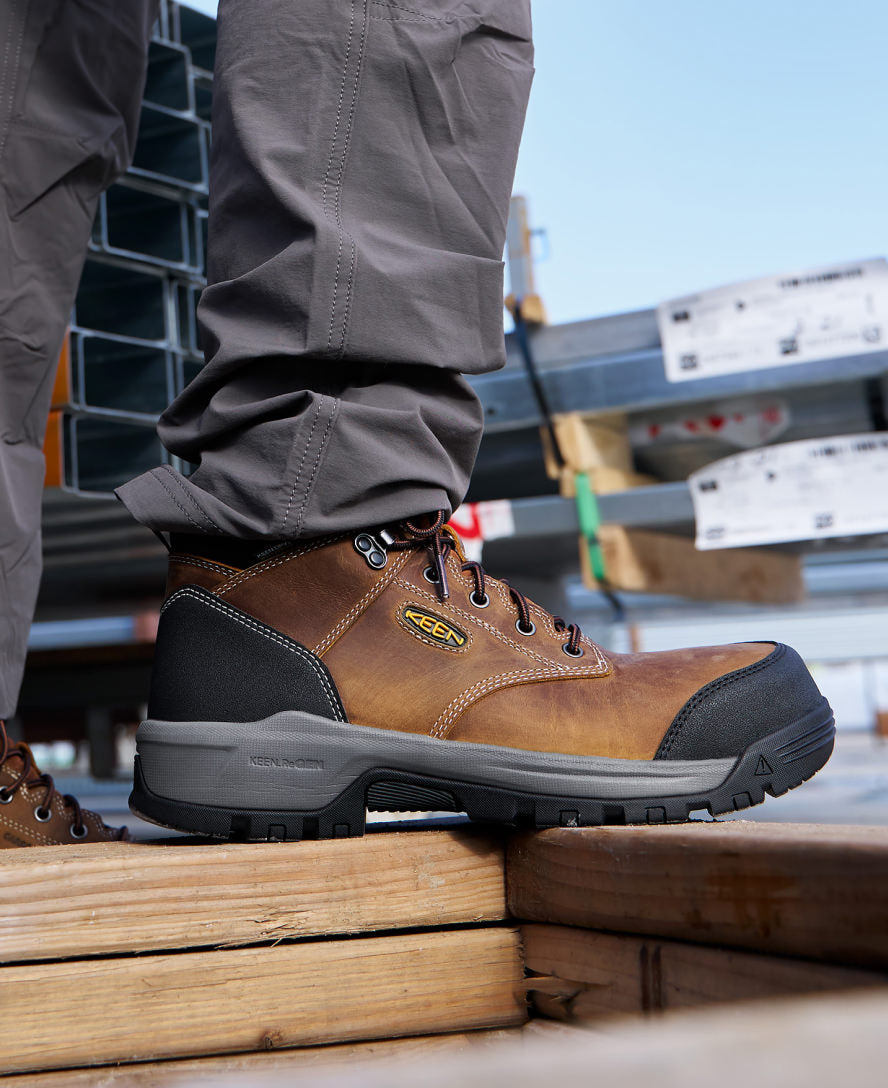Men's Evanston 6" Waterproof Boot (Soft Toe) Bison/Black | Keen Discount