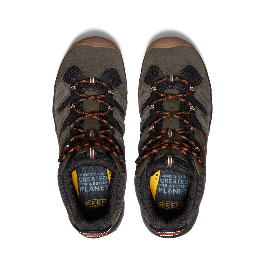 Men's Headout Waterproof Hiking Boot Black Olive/Fossil Orange | Keen Discount