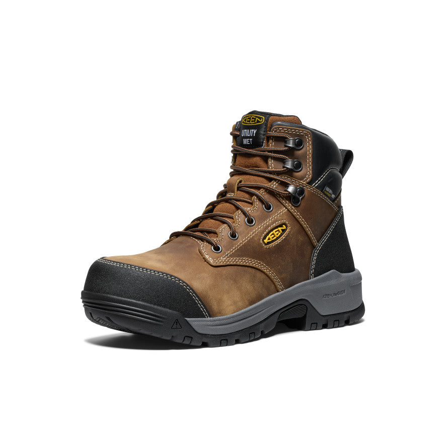 Men's Evanston 6" Waterproof Boot INT MET (Carbon Toe) Bison/Black / Keen Sale