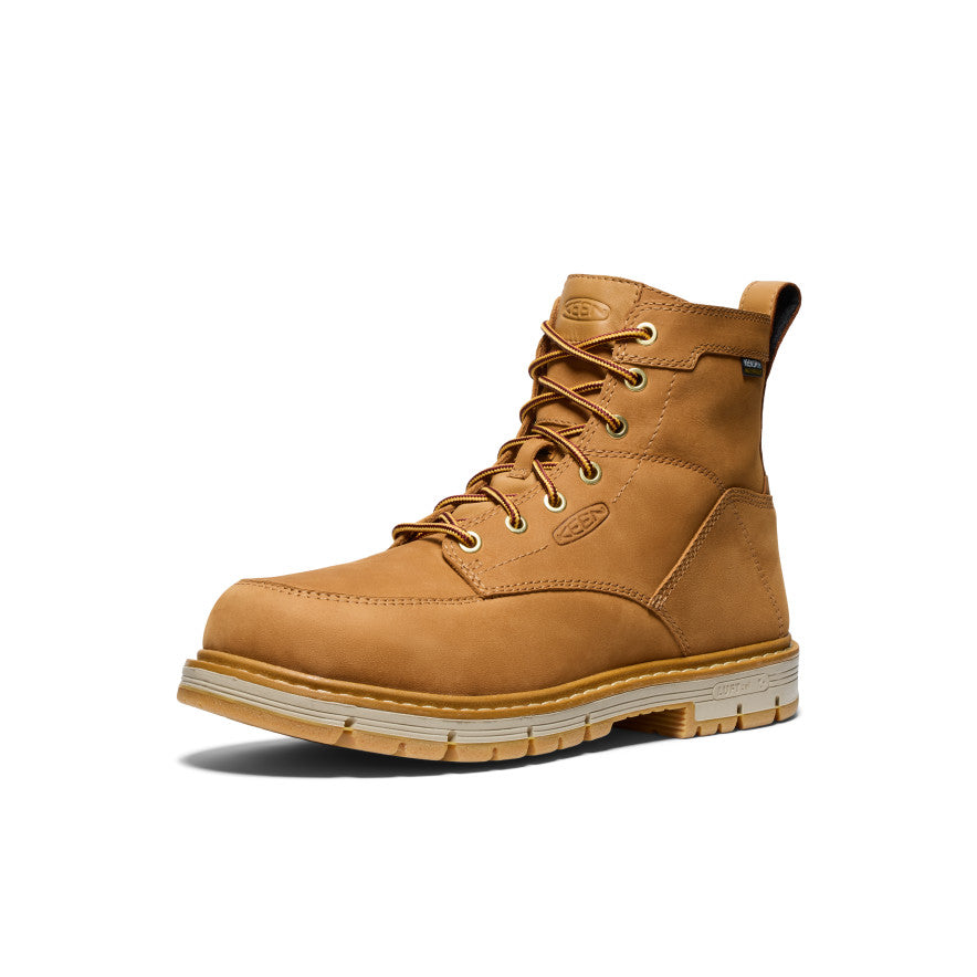 Men's San Jose 6" Waterproof 90° Heel Boot (Soft Toe) Bistre/Gum / Keen For sale