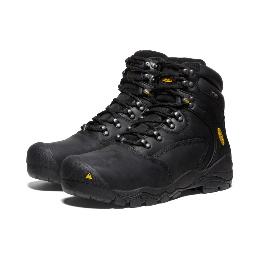 Men's Louisville 6" Waterproof Boot (Steel Toe) Black | Keen Outlet