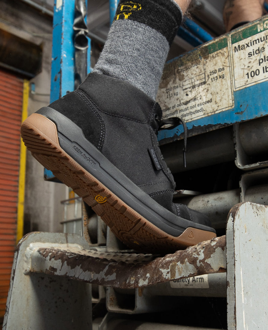 Men's Kenton Mid Work Shoe (Carbon Toe) Black/Gum / Keen For sale