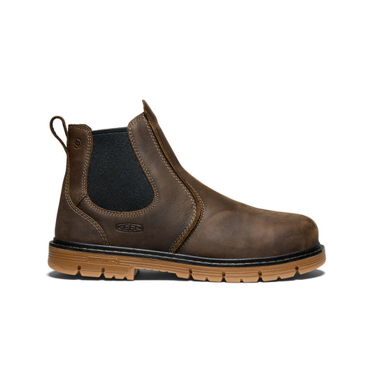 Men's San Jose Chelsea 90° Heel Boot (Aluminum Toe) Cascade Brown/Gum | Keen Discount