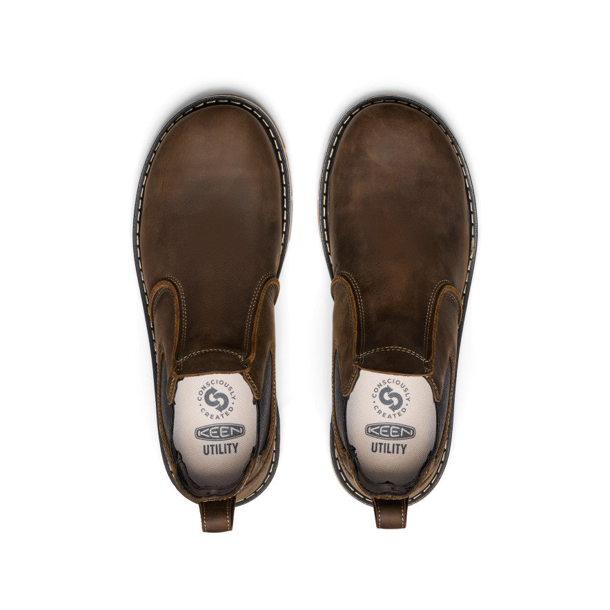 Men's San Jose Chelsea 90° Heel Boot (Aluminum Toe) Cascade Brown/Gum | Keen Discount