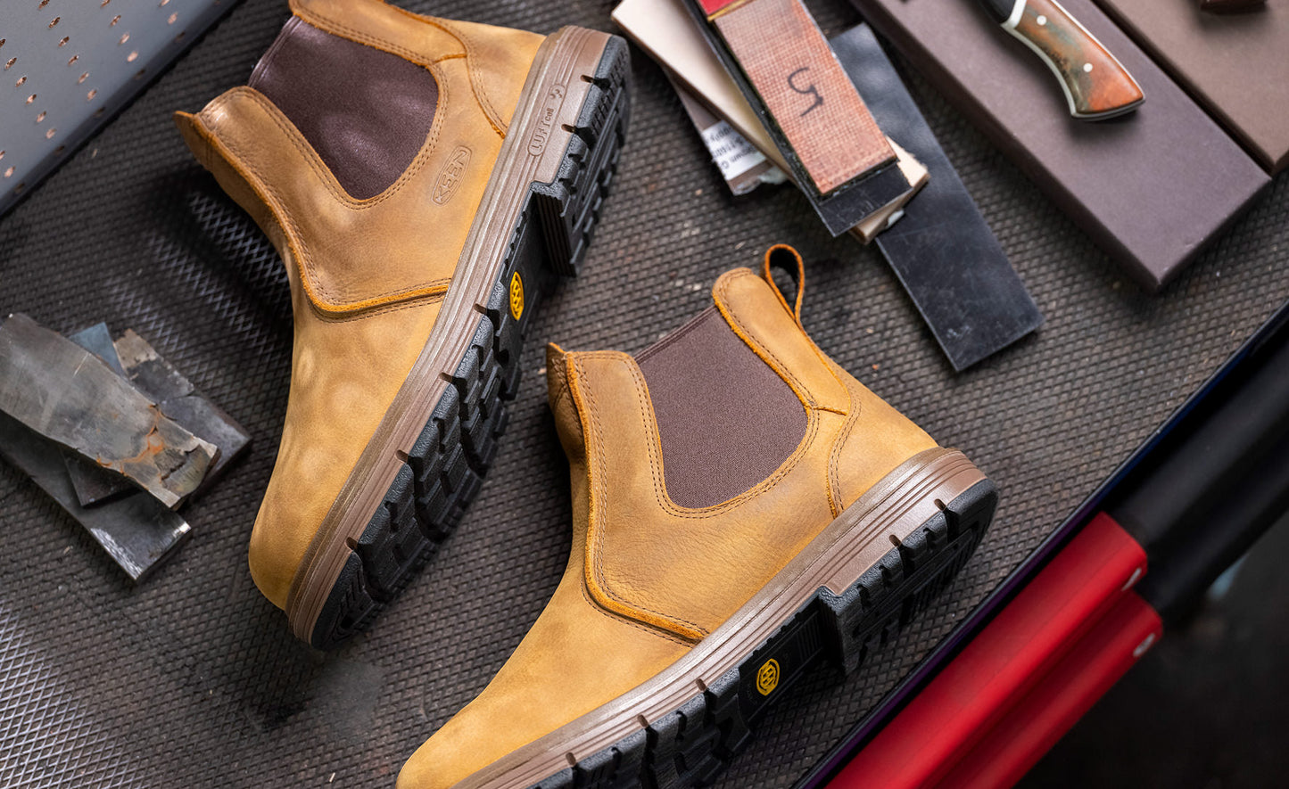 Men's San Jose Chelsea 90° Heel Boot (Soft Toe) Belgian/Gum | Keen Outlet