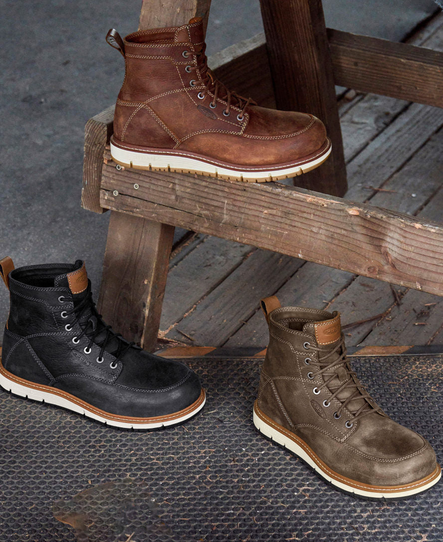 Men's San Jose 6" Boot (Aluminum Toe) Black/Caramel Cafe / Keen Online
