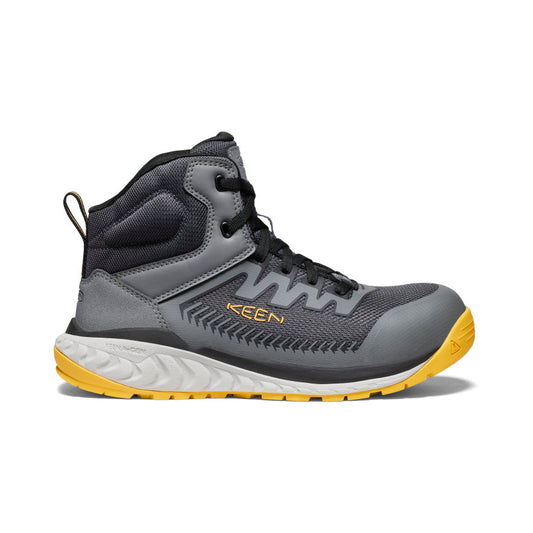 Men's Arvada Mid Work Sneaker (Carbon Toe) Black/Keen Yellow | Keen Discount
