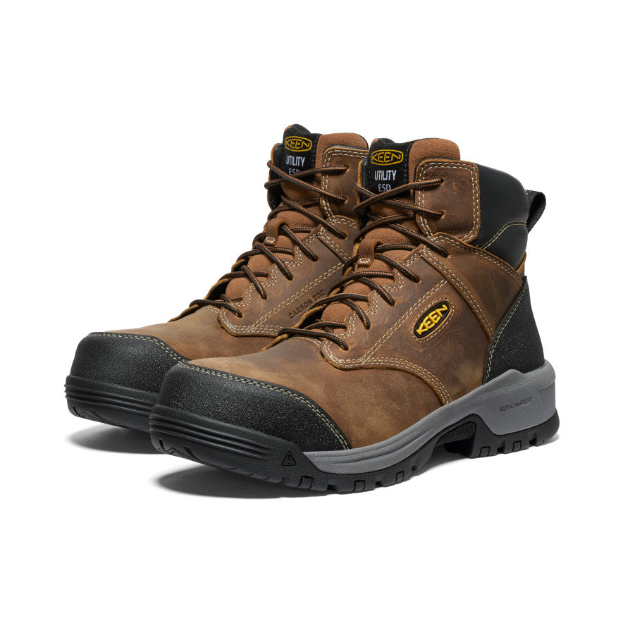Men's Evanston 6" ESD Boot (Carbon Toe) Bison/Black / Keen Online